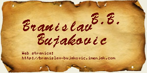 Branislav Bujaković vizit kartica